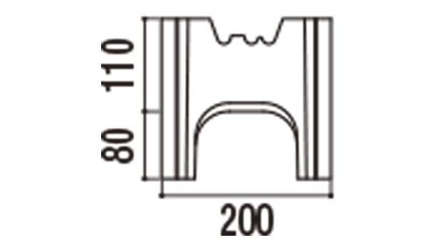 RECOM フラット-寸法図-200基本側面