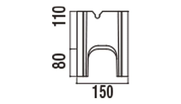 RECOM フラット-寸法図-150基本側面