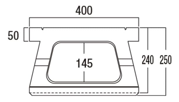 ABロック3°-寸法図-基本上部形状