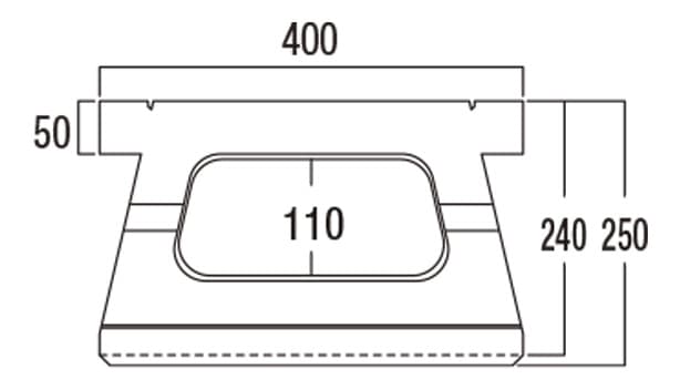 ABロック12°-寸法図-基本上部形状