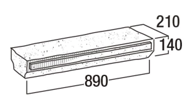 こたたき900-寸法図-笠木・90-K