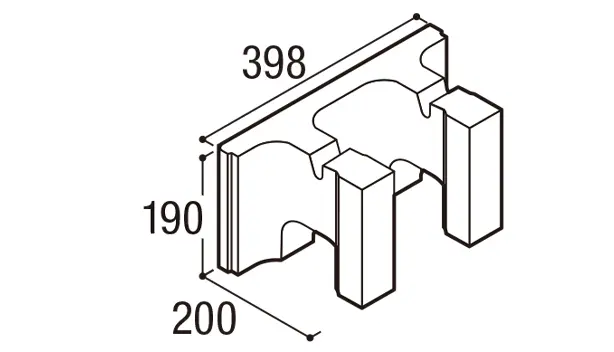 RECOM フラット-寸法図-200ハンチ用