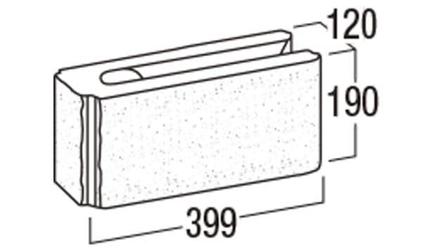 リブロックRX-寸法図-120-1Wコーナー