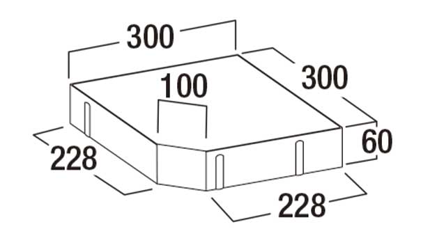 オールラウンドペイブ・オリジナル-寸法図-336C(隅切)