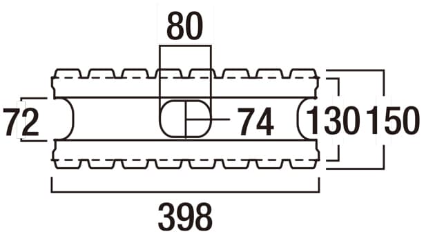 リブロックRX-寸法図-150-2W基本形横筋上部