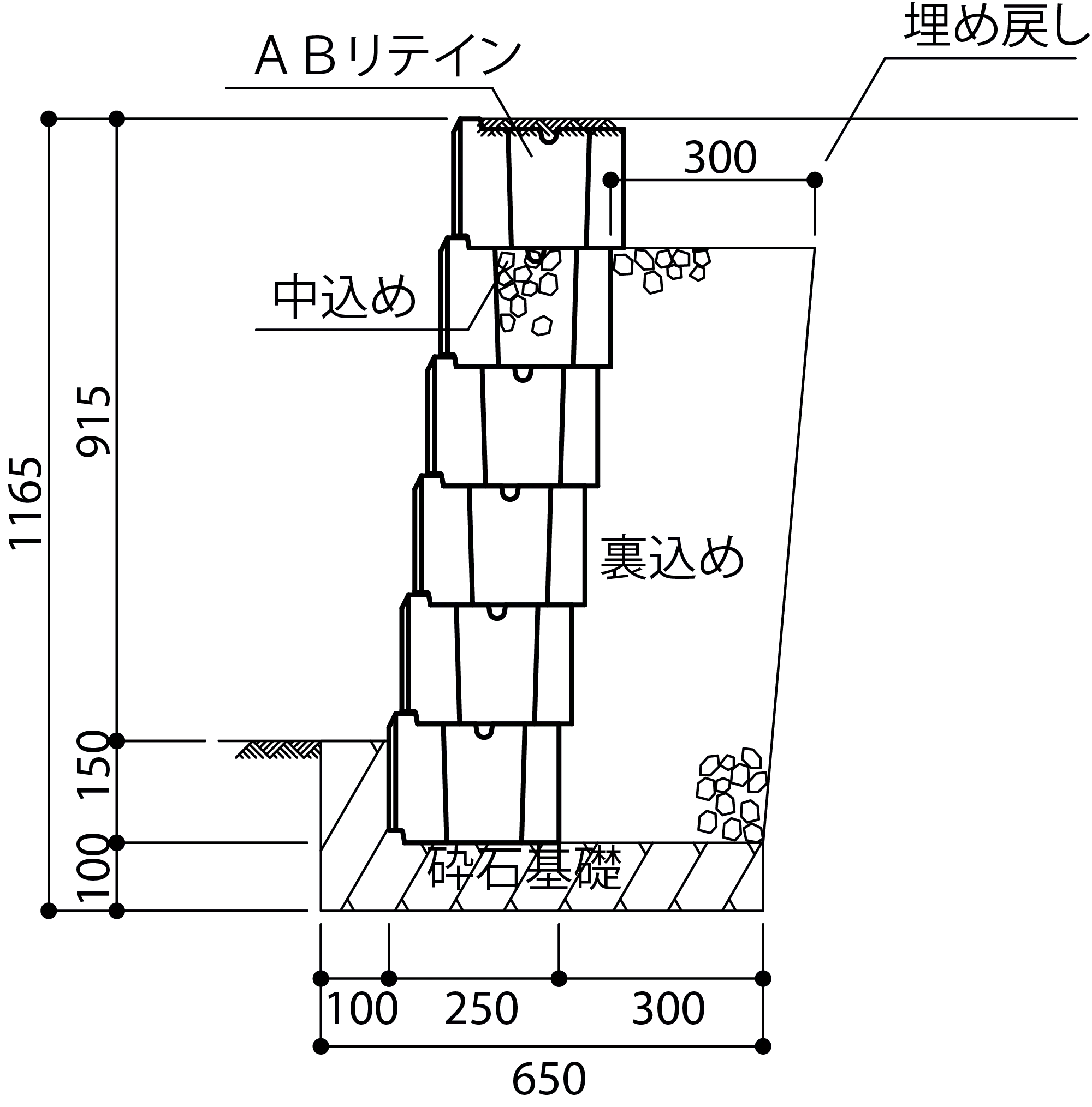 ABリテイン_TIPS_施工断面図
