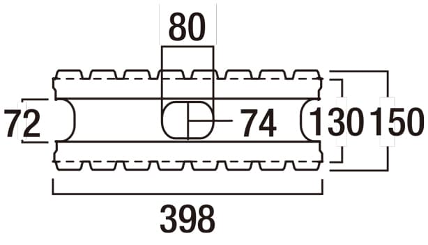 リブロックRX-寸法図-150-8W基本形横筋上部