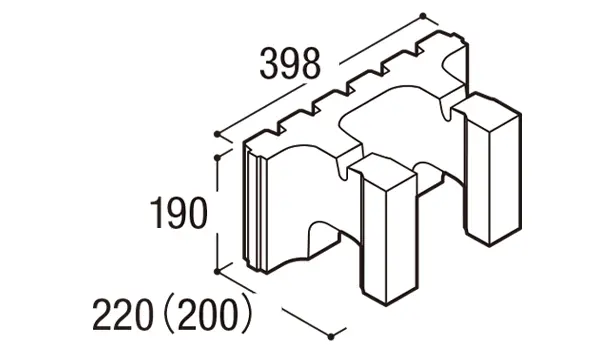 RECOM 6RB-寸法図-200ハンチ用