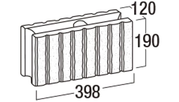 リブロックRX-寸法図-120-8W基本形横筋