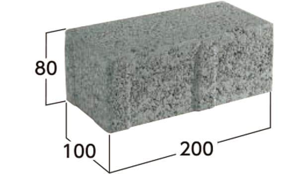 車道統一型インターロッキングブロック-寸法図-8N