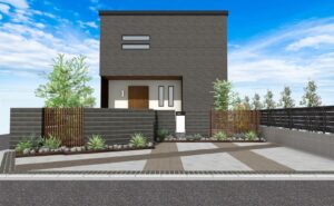 住宅とマッチしたファサードデザイン01