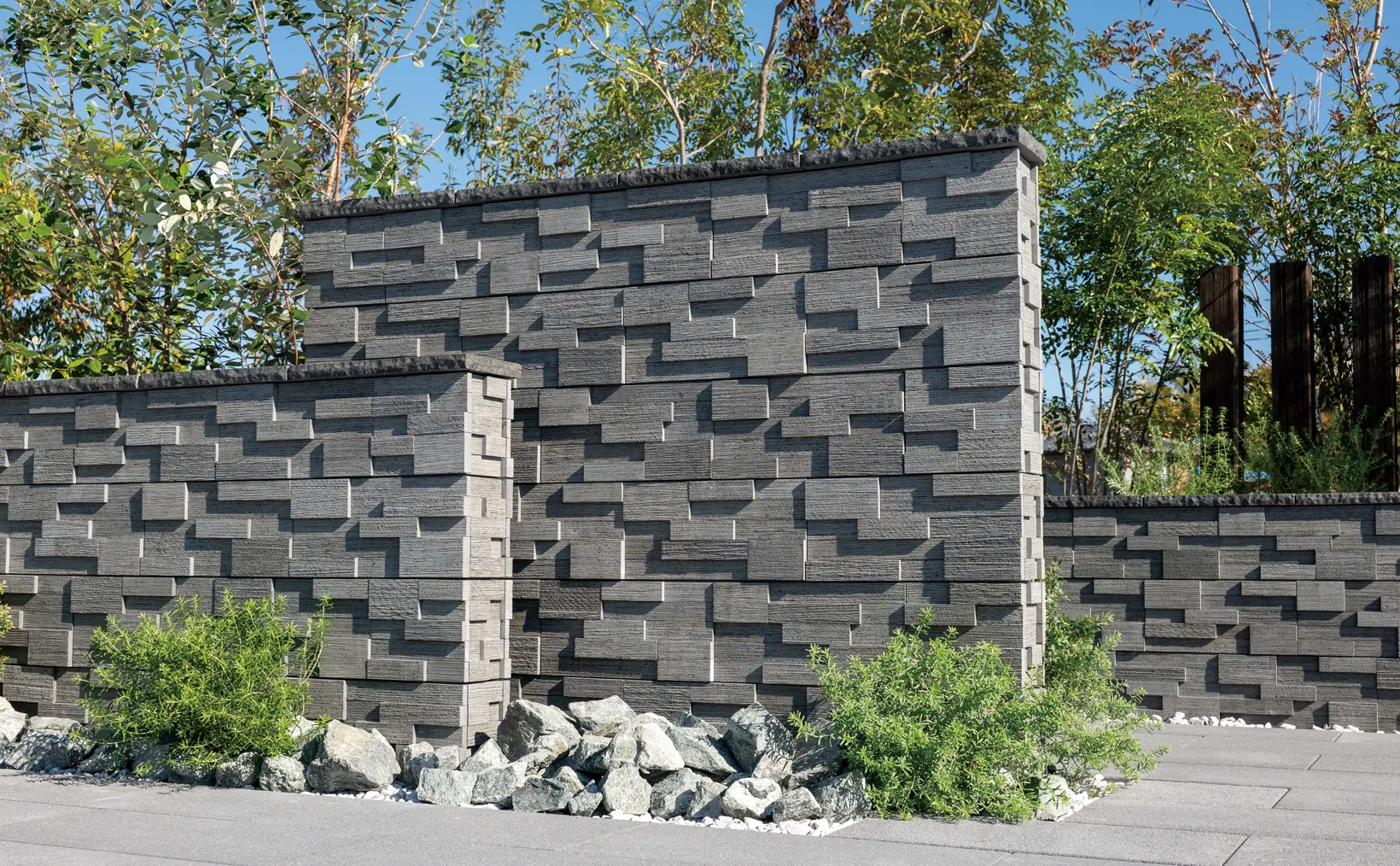 グルーヴライン_ブラック_施工例