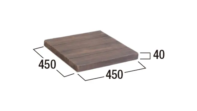 ウッドリーブ-寸法図-45・45・4